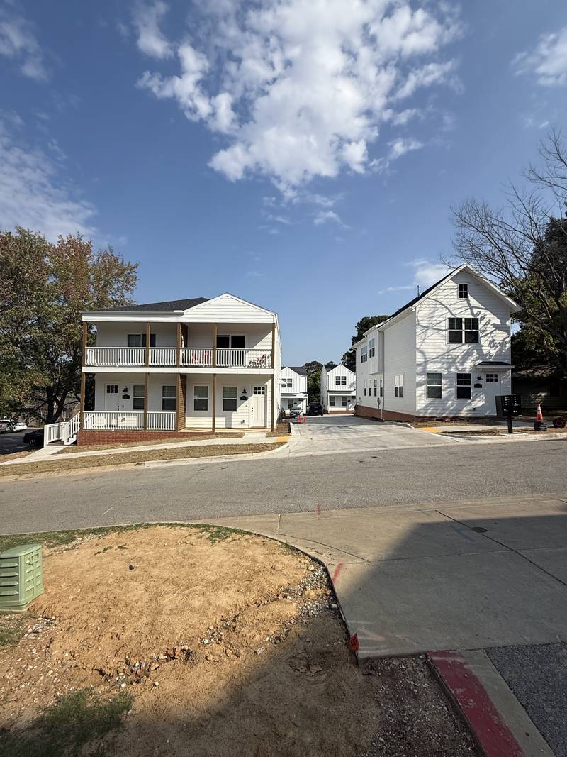 Exterior view of the James Street Townhomes